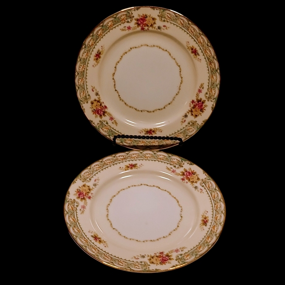 Two FOOTO Occupied Japan Salad, Bread & Butter, Dessert Plates 7-1/4" EUC - Picture 10 of 14